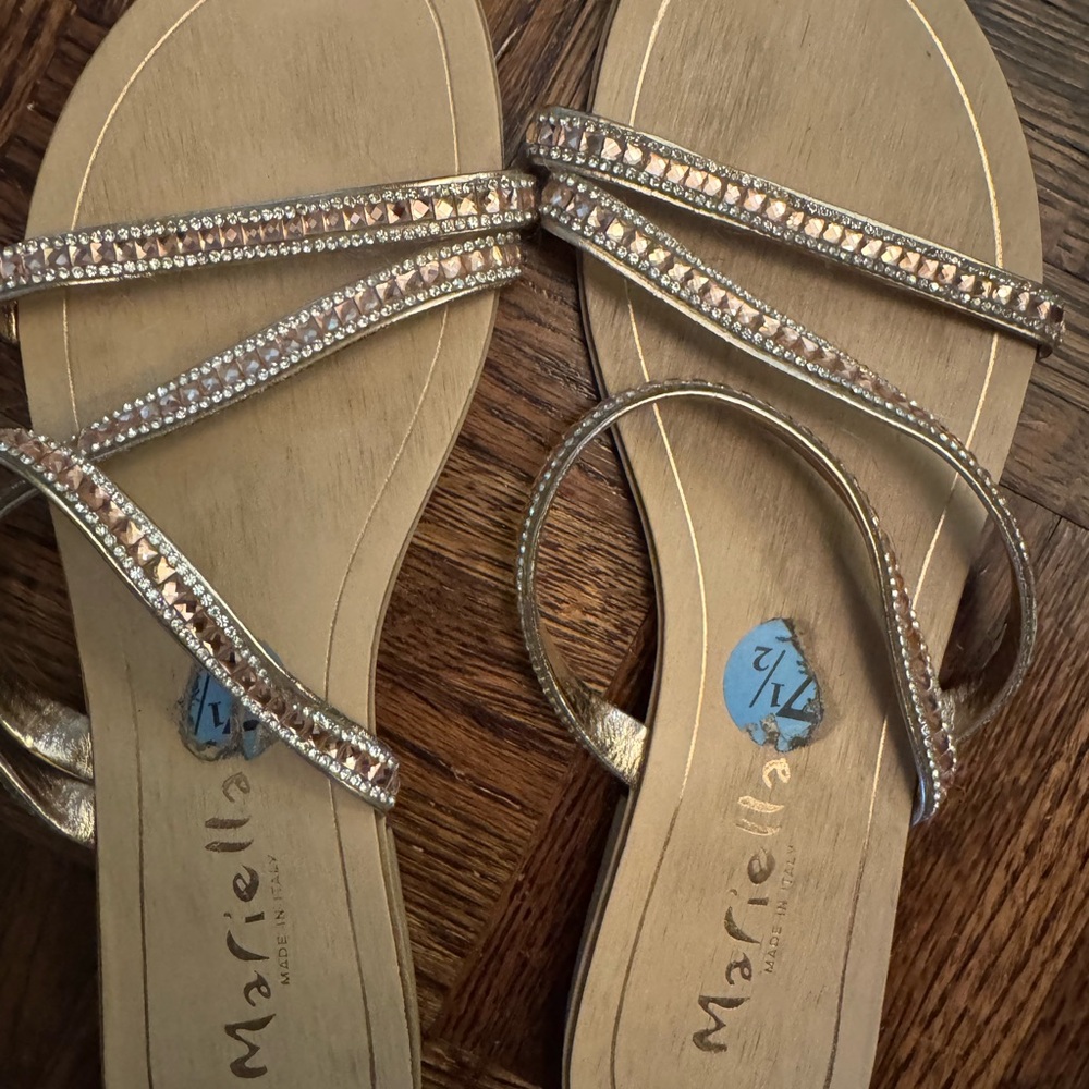 Pink and Silver Women's Sandals